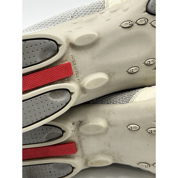 Prada Vintage Sneakers Trainers‎ Low Cut Sports Gray Beige Suede US Sz 8/38.5 - Picture 8 of 11